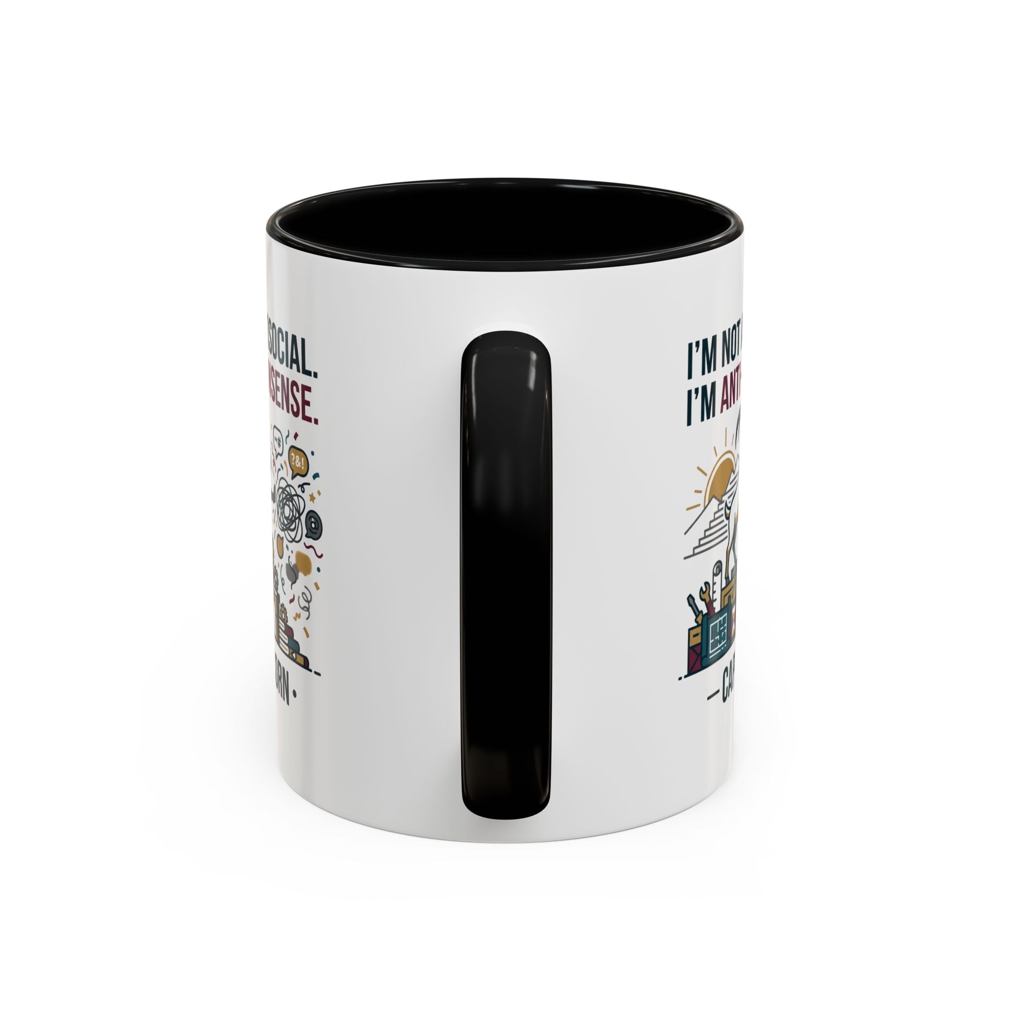 Capricorn Coffee Mug — "I'm Not Antisocial, I'm Anti-Nonsense" Accent Mug