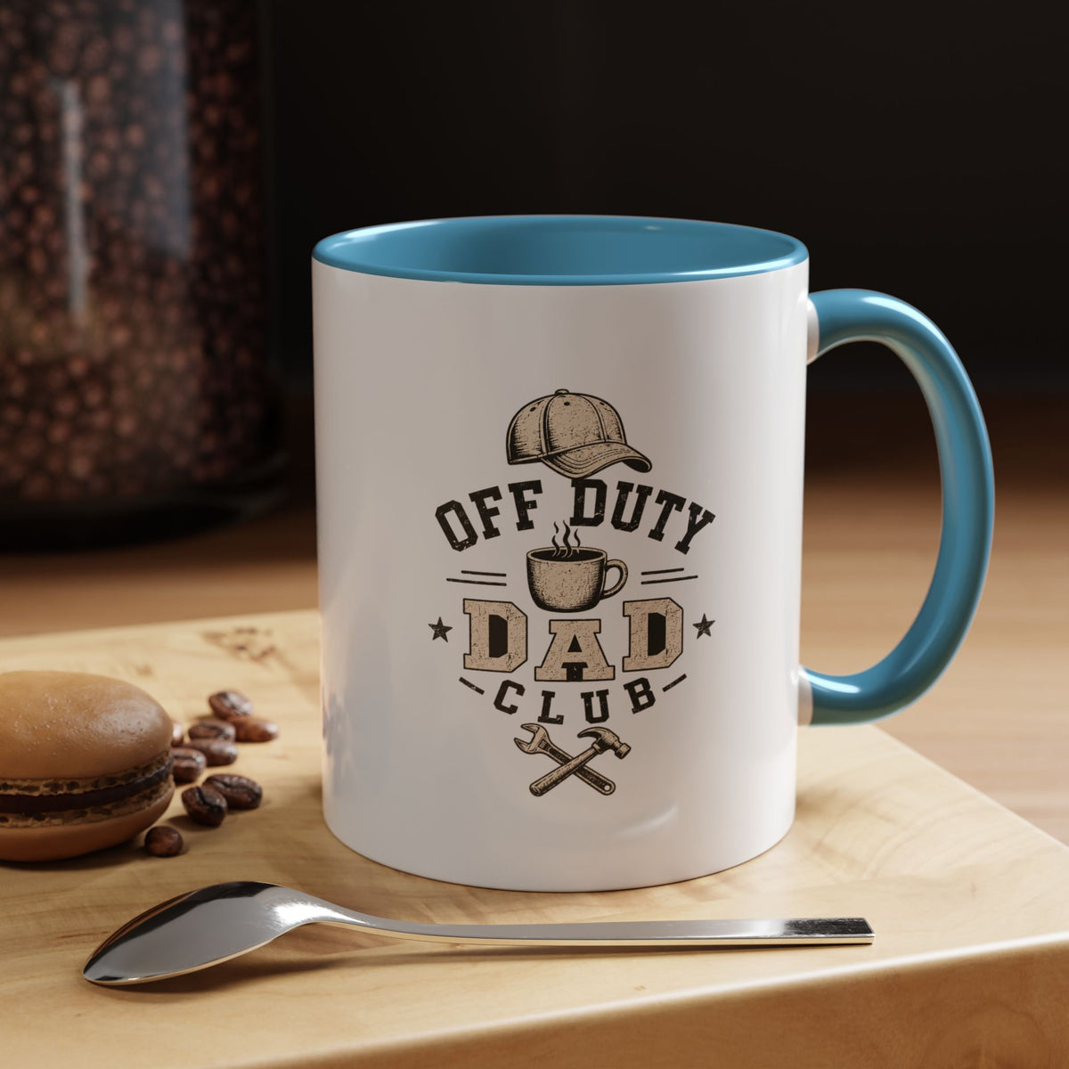 Milo Bailey Dog Dad Mom Off Duty Dad Club Coffee Mug — Funny Father’s Day Accent Mug