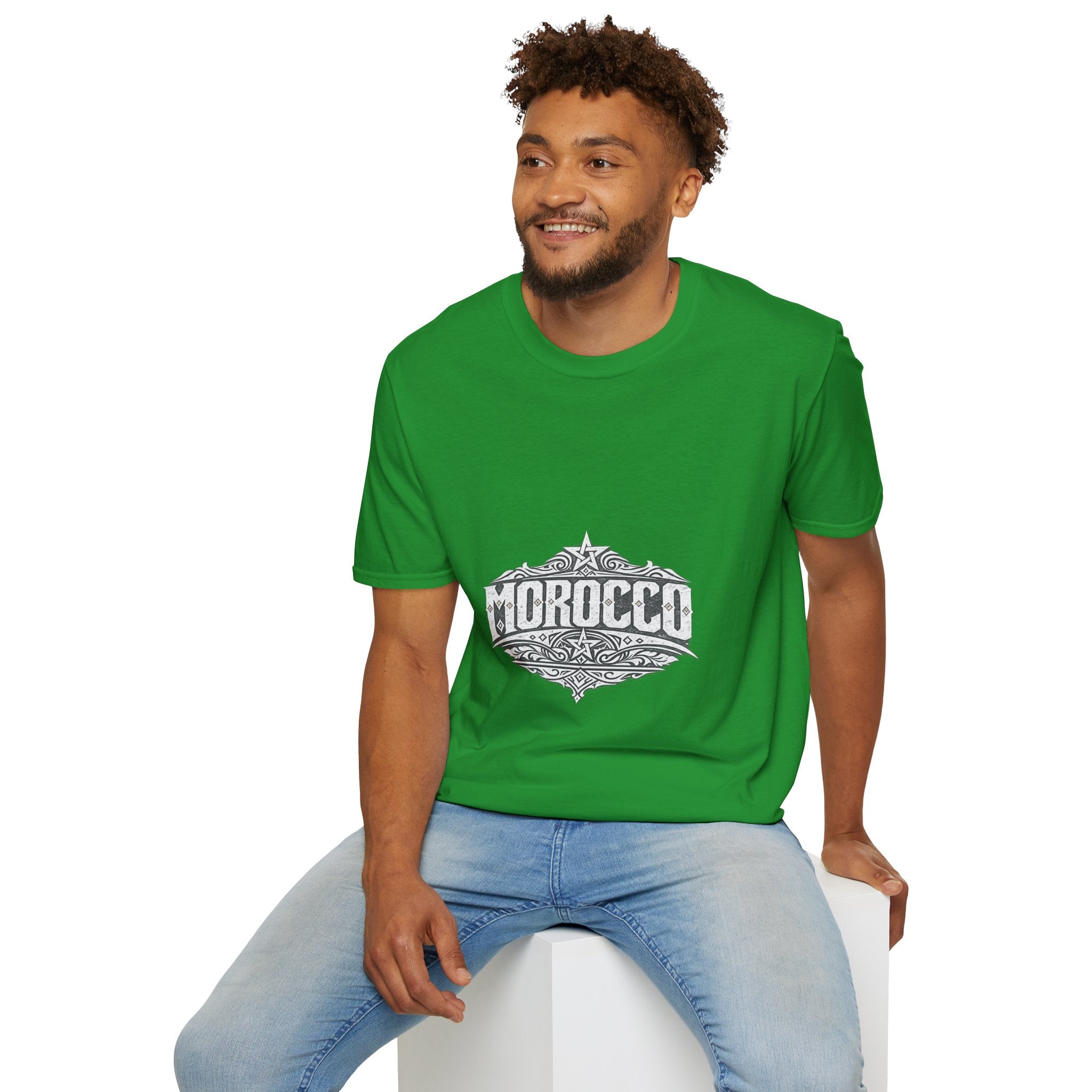 Morocco Vintage Graphic T-Shirt — Travel Tee with Ornamental Crest