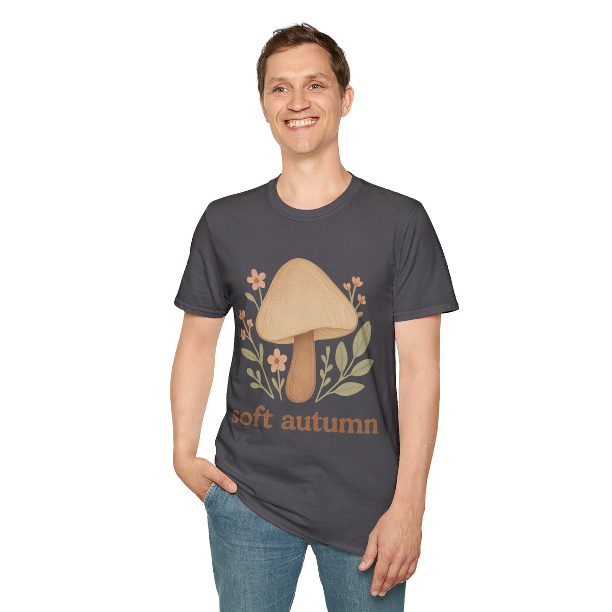 Mushroom Graphic T-Shirt — 'soft autumn' Cozy Nature Tee - Trending Now - September 2026