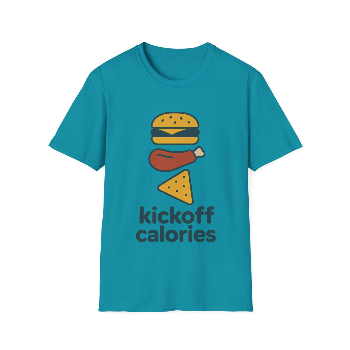 Funny 'Kick Off Calories' T-Shirt — Burger, Drumstick & Pizza Fitness Humor Tee - Trending Now - August 2026