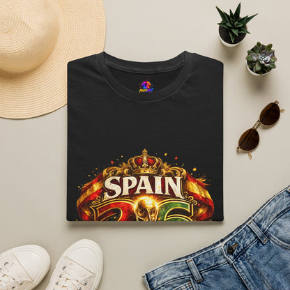 Spain 26 Graphic T-Shirt — Vintage Crowned Soccer Fan Tee
