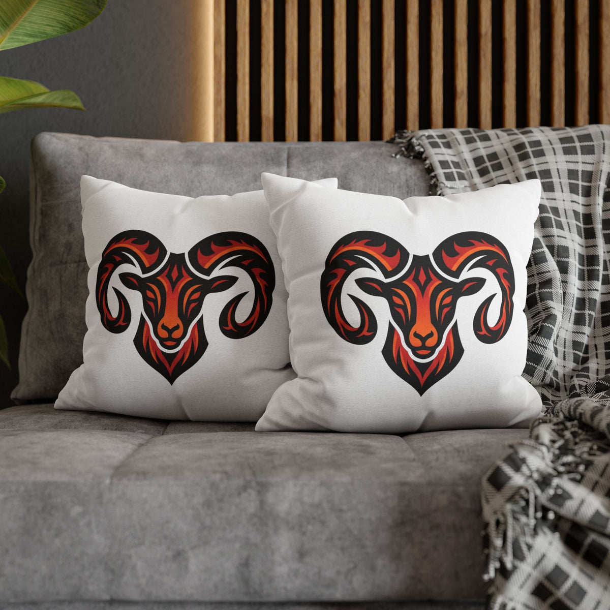 Aries Fiery Ram Head Pillowcase
