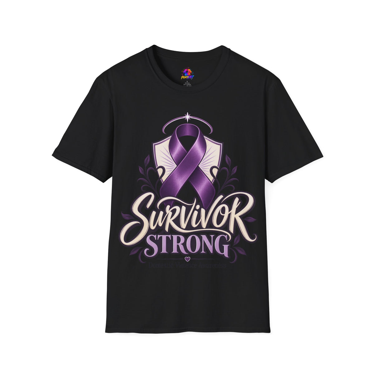 Survivor Strong T-Shirt — Domestic Violence Awareness Purple Ribbon Tee