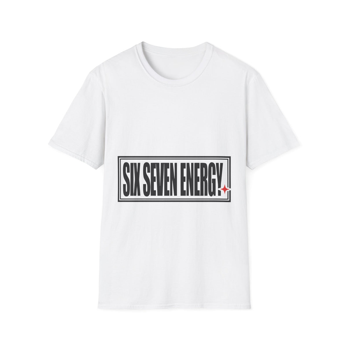 Six Seven Energy Red Cross Block Tee - Minimalist Medical Slogan Graphic T-Shirt - Trending Now - September 2026
