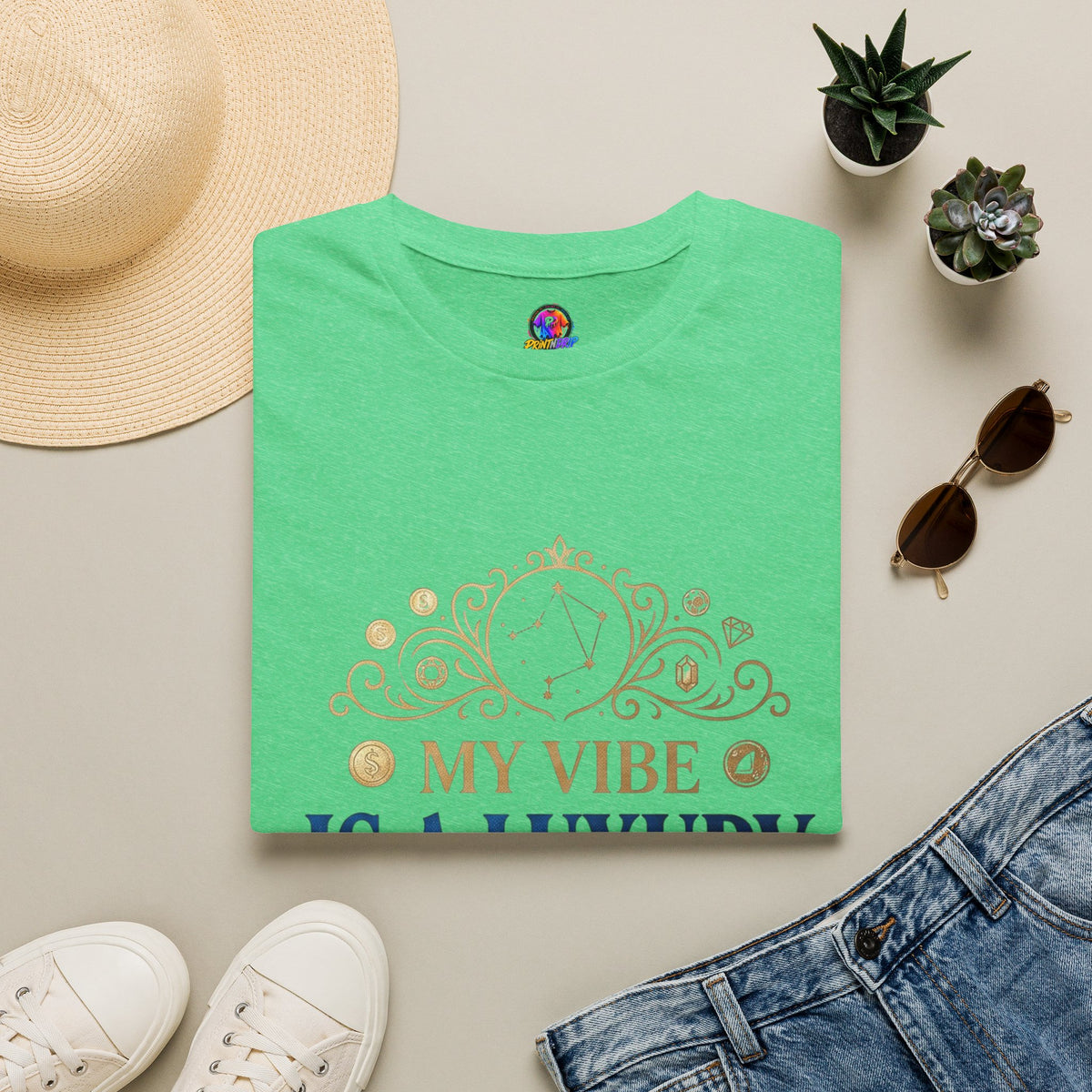 Libra Zodiac T-Shirt — "My Vibe Is A Luxury" Astrology Tee