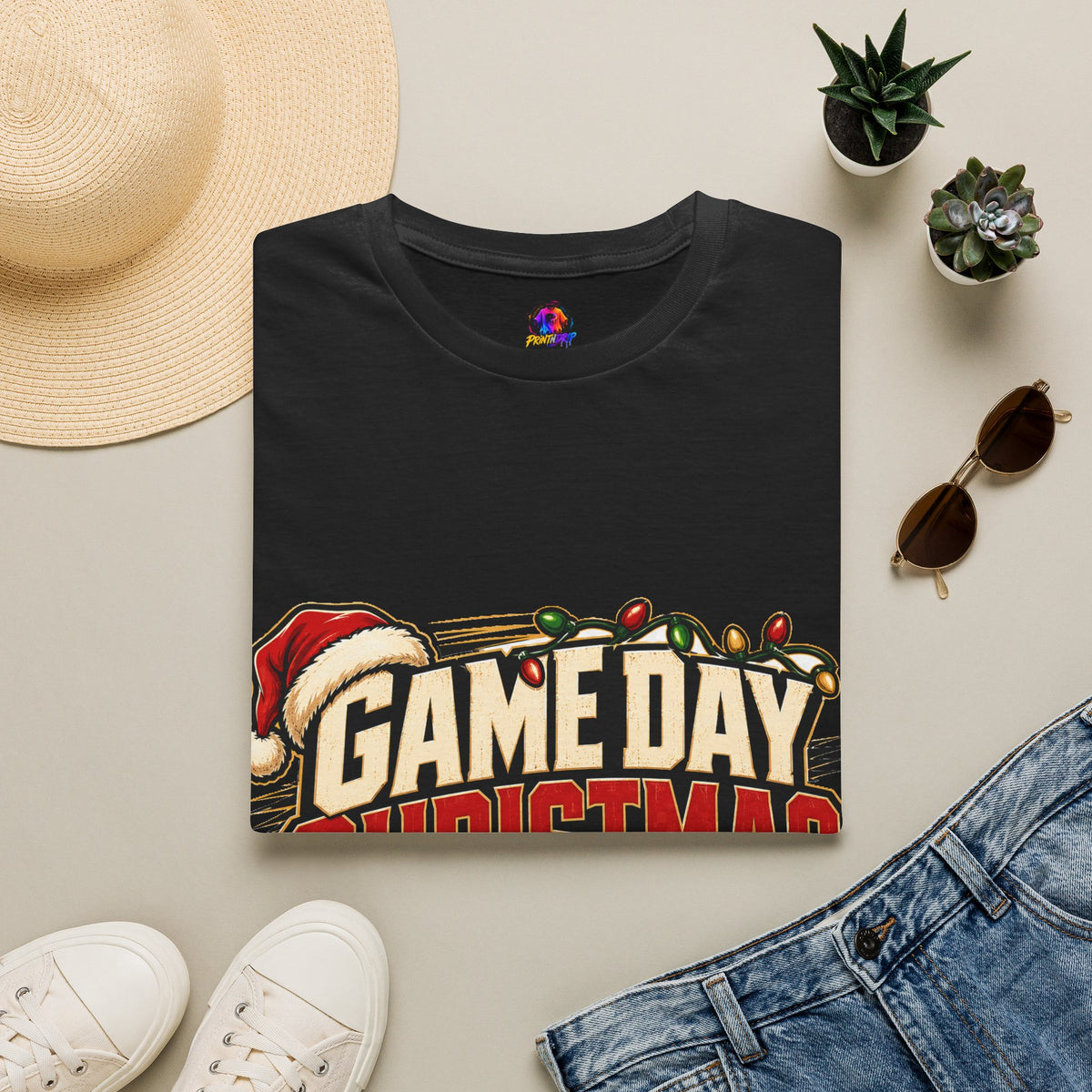 Game Day Christmas T-Shirt — Football Holiday Mode Tee