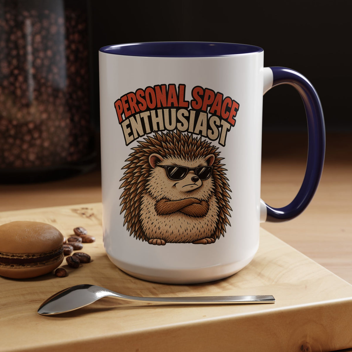 Funny And Witty "Personal Space Enthusiast" Accent Coffee Mug (11, 15oz)