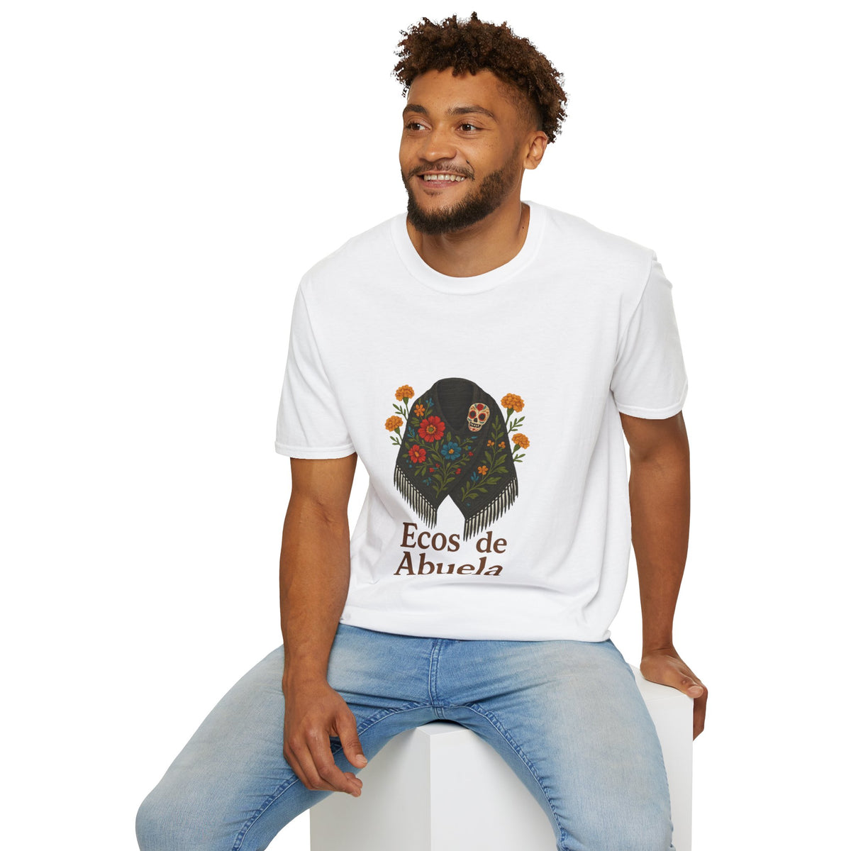 'Ecos de Abuela' Floral Graphic T-Shirt — Spanish Grandma Gift - Trending Now - October 2026