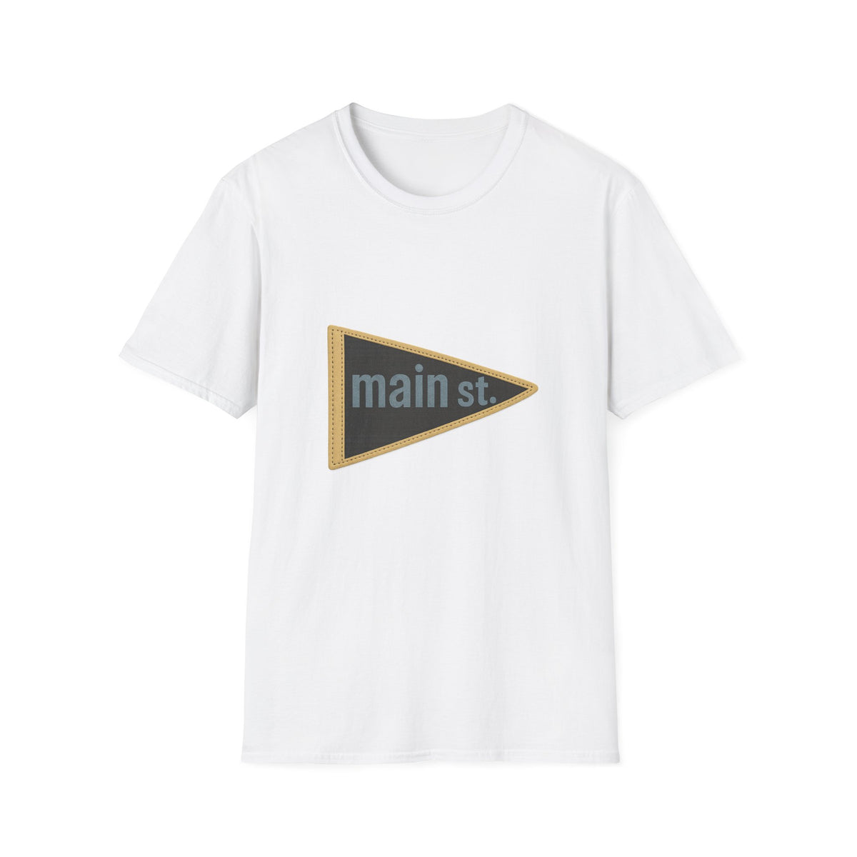 Main St. Triangle Logo T‑Shirt — Vintage Retro Street Sign Graphic Tee - Trending Now - August 2026