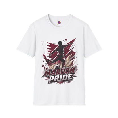Qatar Maroon Pride Soccer T-Shirt — Silhouette Player Graphic Tee