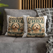 My Favorite Child Dog Mom Club Pillowcase Milo Bailey Dog Dad Mom – Cute Doodle Pet Throw Pillow
