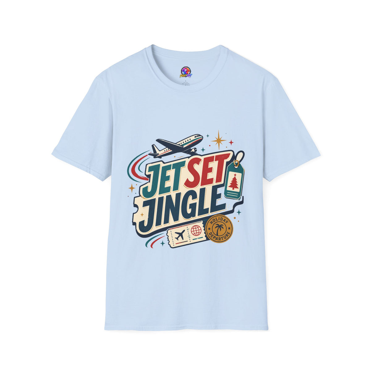 Jet Set Jingle Travel T-Shirt — Retro Airplane Vacation Graphic