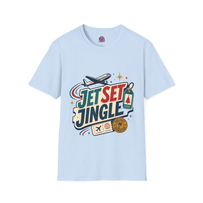 Jet Set Jingle Travel T-Shirt — Retro Airplane Vacation Graphic