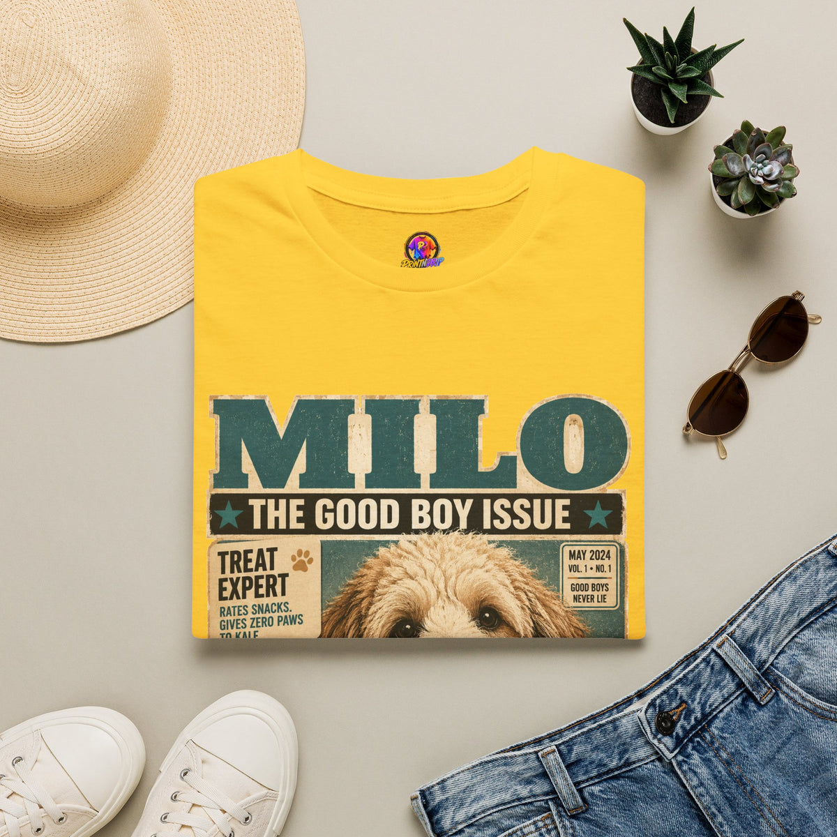 Milo 'The Good Boy Issue' Dog Magazine T-Shirt