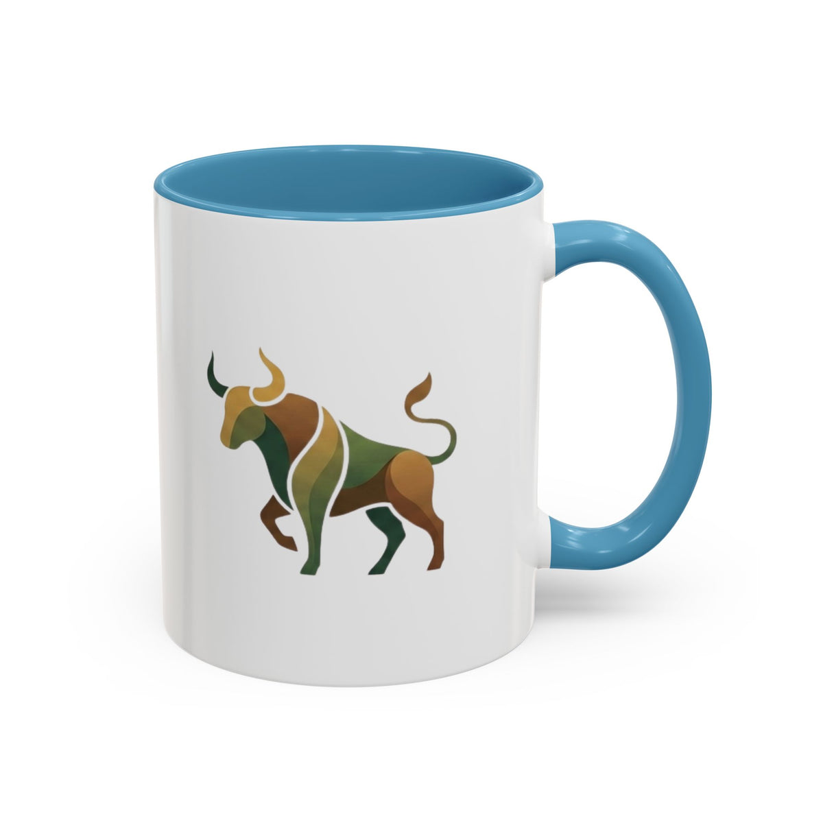 Taurus Geometric Bull Accent Coffee Mug — Taurus Zodiac Gift
