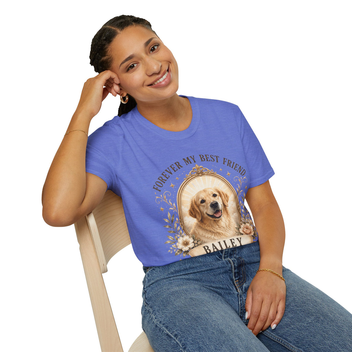 Dog Memorial T-Shirt — "Forever My Best Friend" Personalized Pet Tribute