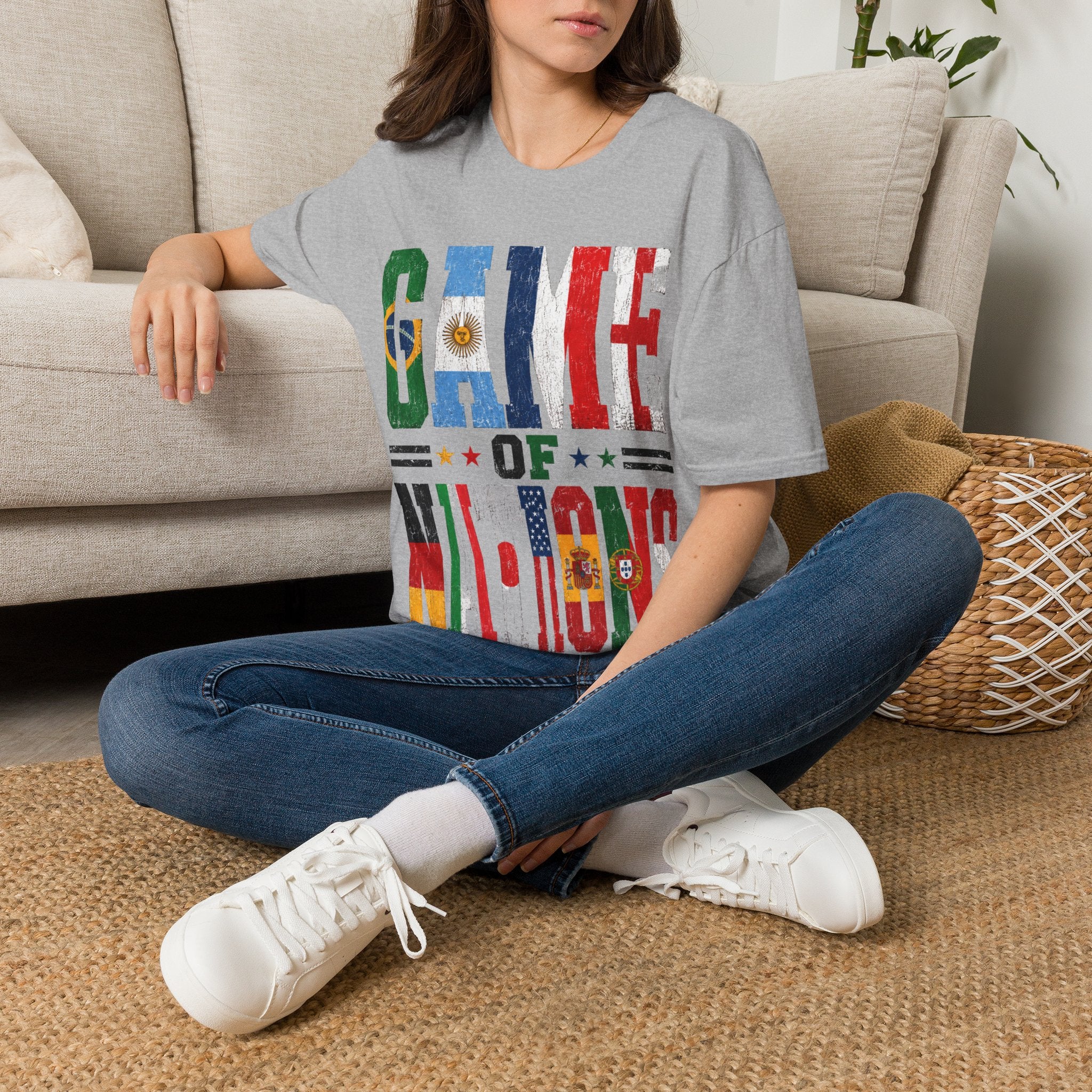 FIFA World Cup 2026 T-Shirt — 'Game of Nations' Vintage Flag Soccer Graphic Tee