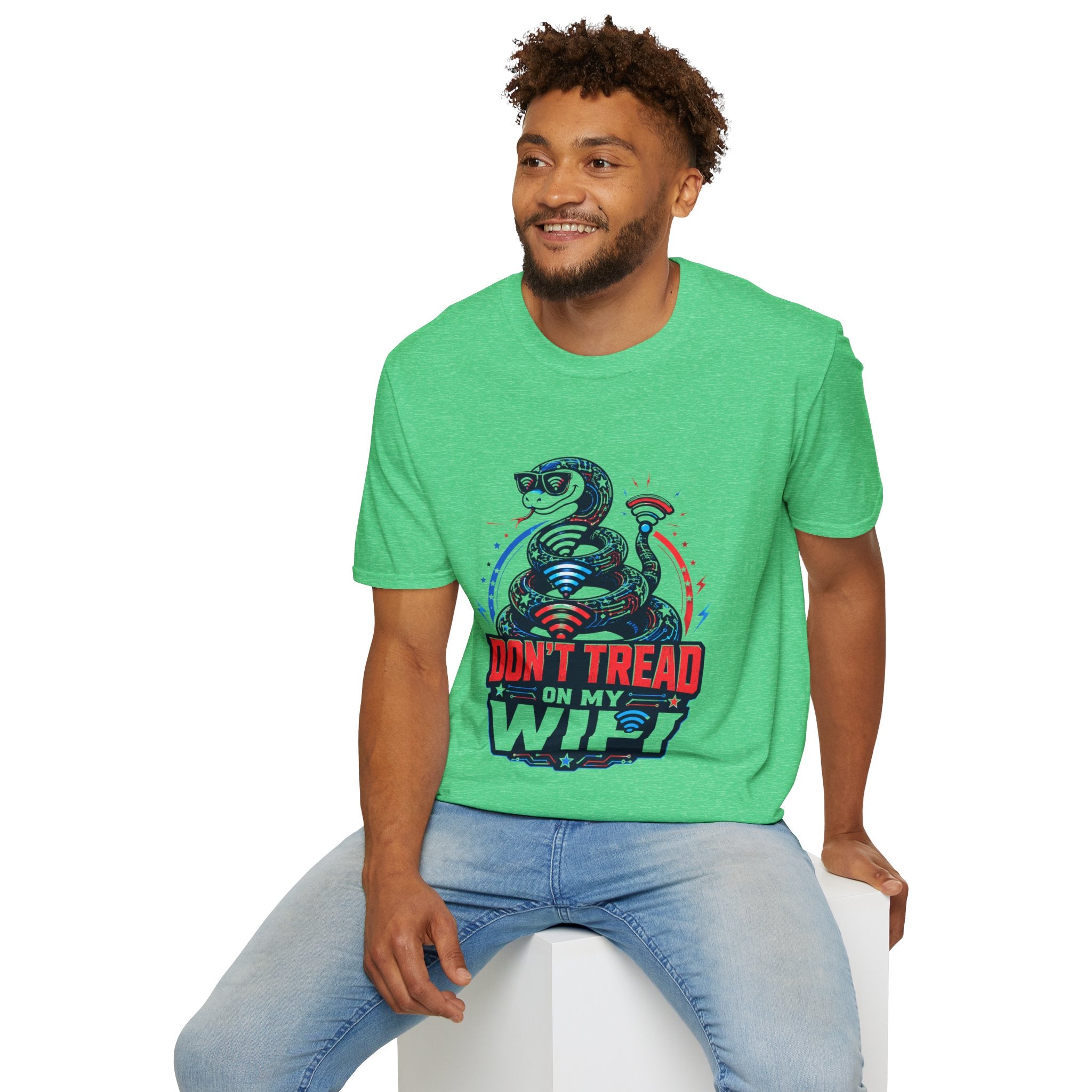 Don’t Tread on My WiFi T-Shirt — Patriotic Gadsden Snake WiFi Tee