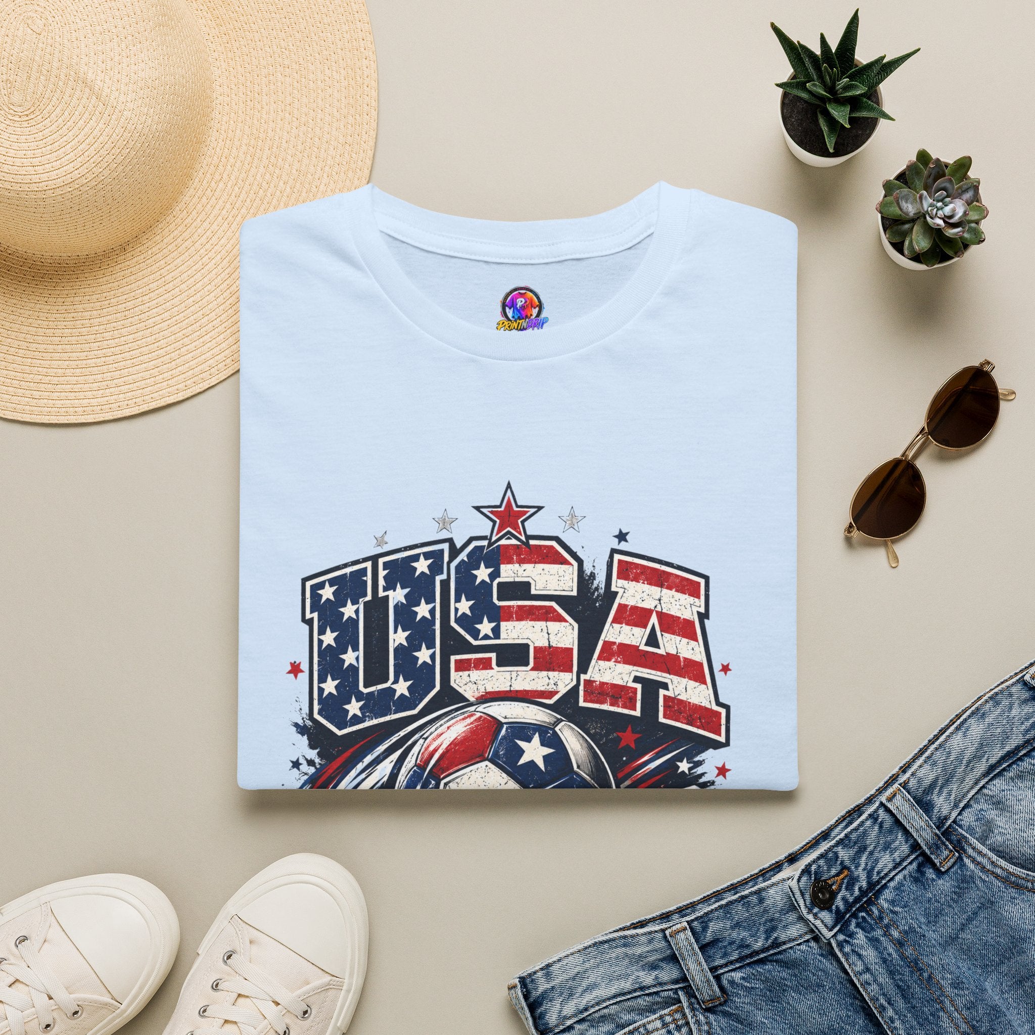 USA Stars & Goals Soccer T-Shirt
