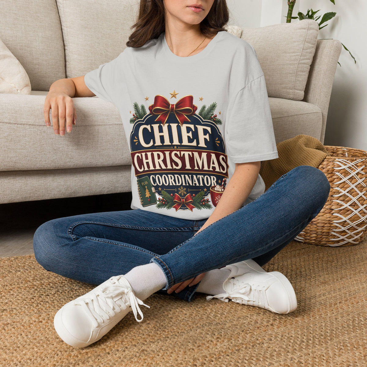 Christmas T-Shirt — "Chief Christmas Coordinator" Holiday Graphic Tee