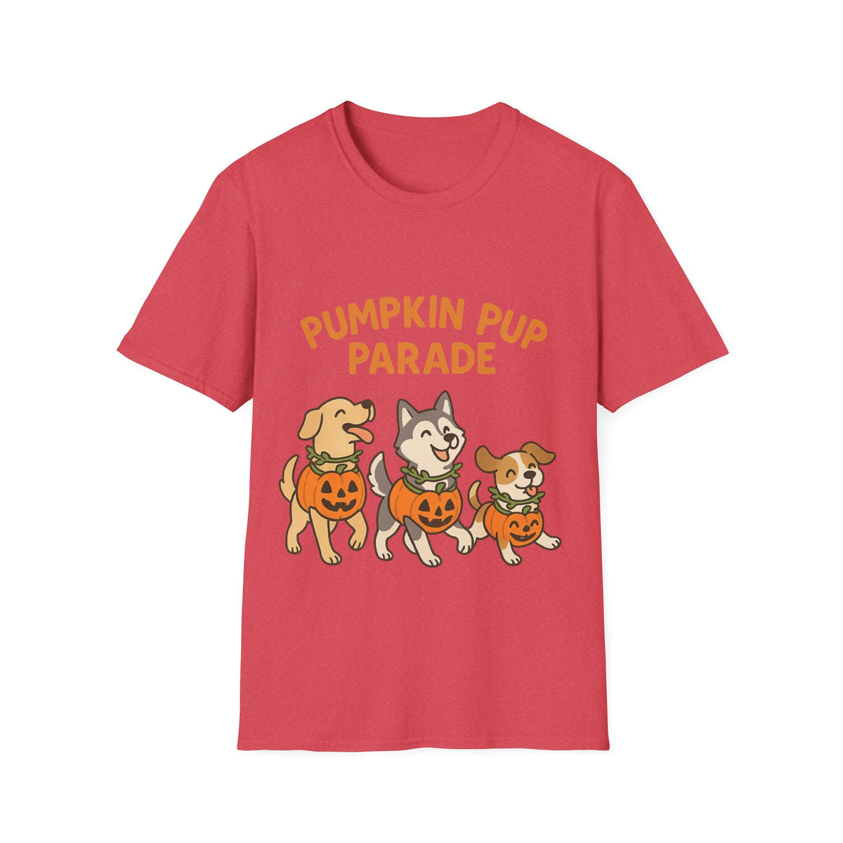 Pumpkin Pup Parade Graphic Tee, Cute Halloween Dogs Fall Season T-Shirt - Trending Now - September 2026