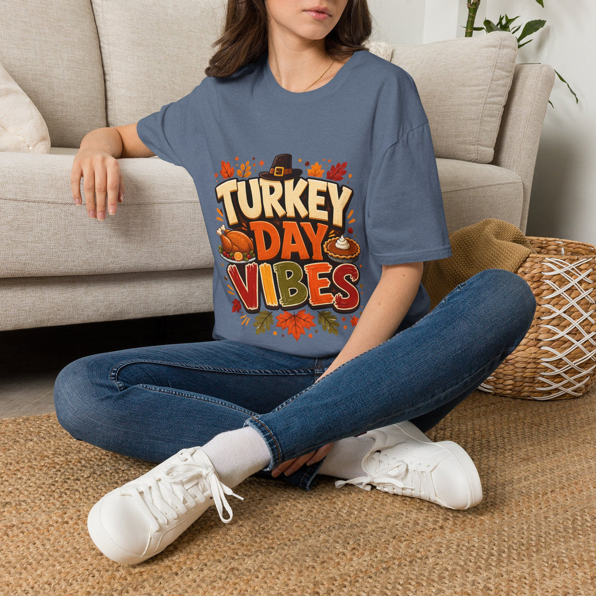 Thanksgiving T-Shirt Turkey Day Vibes T-Shirt
