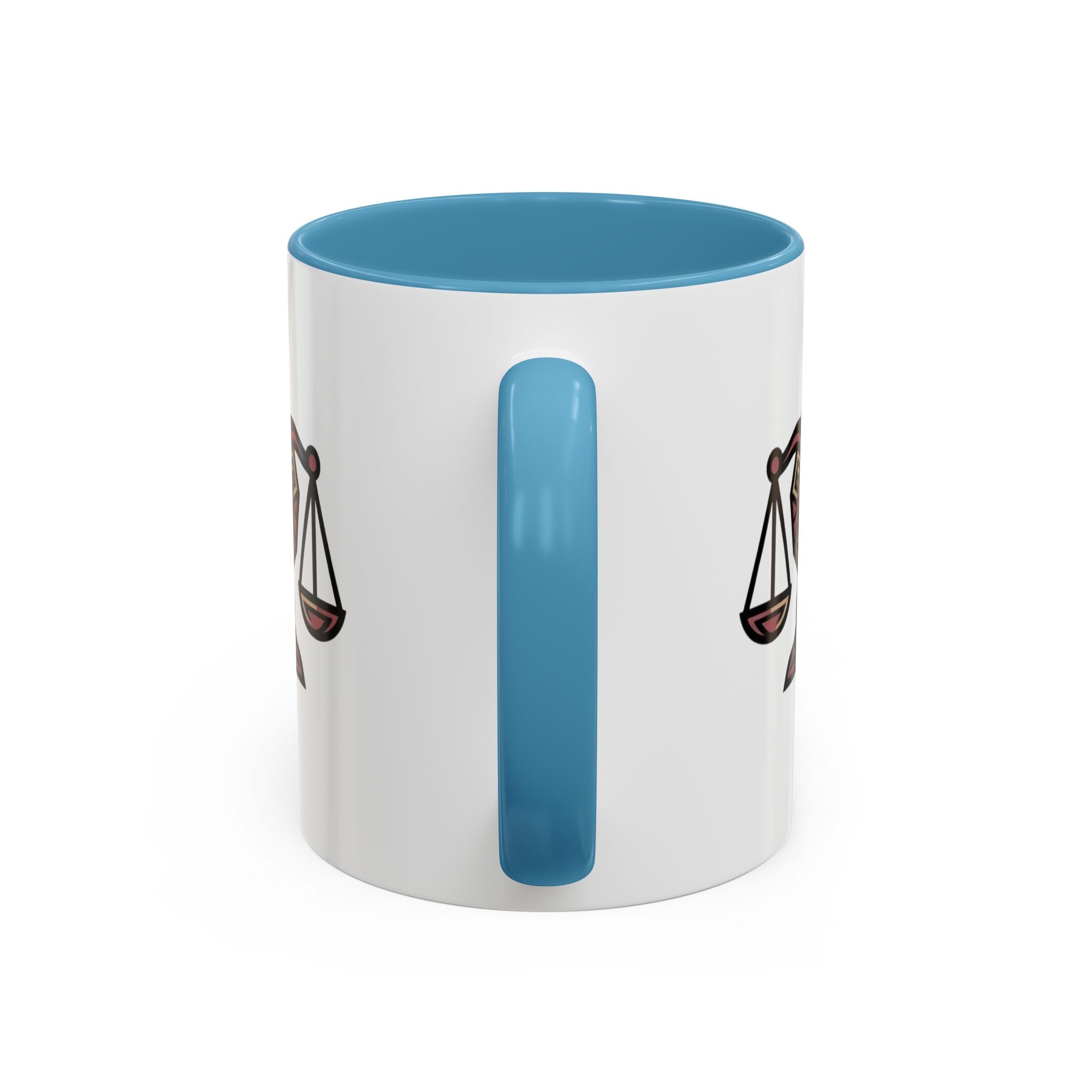 Libra Scales Accent Coffee Mug — Zodiac Balance Ceramic Mug