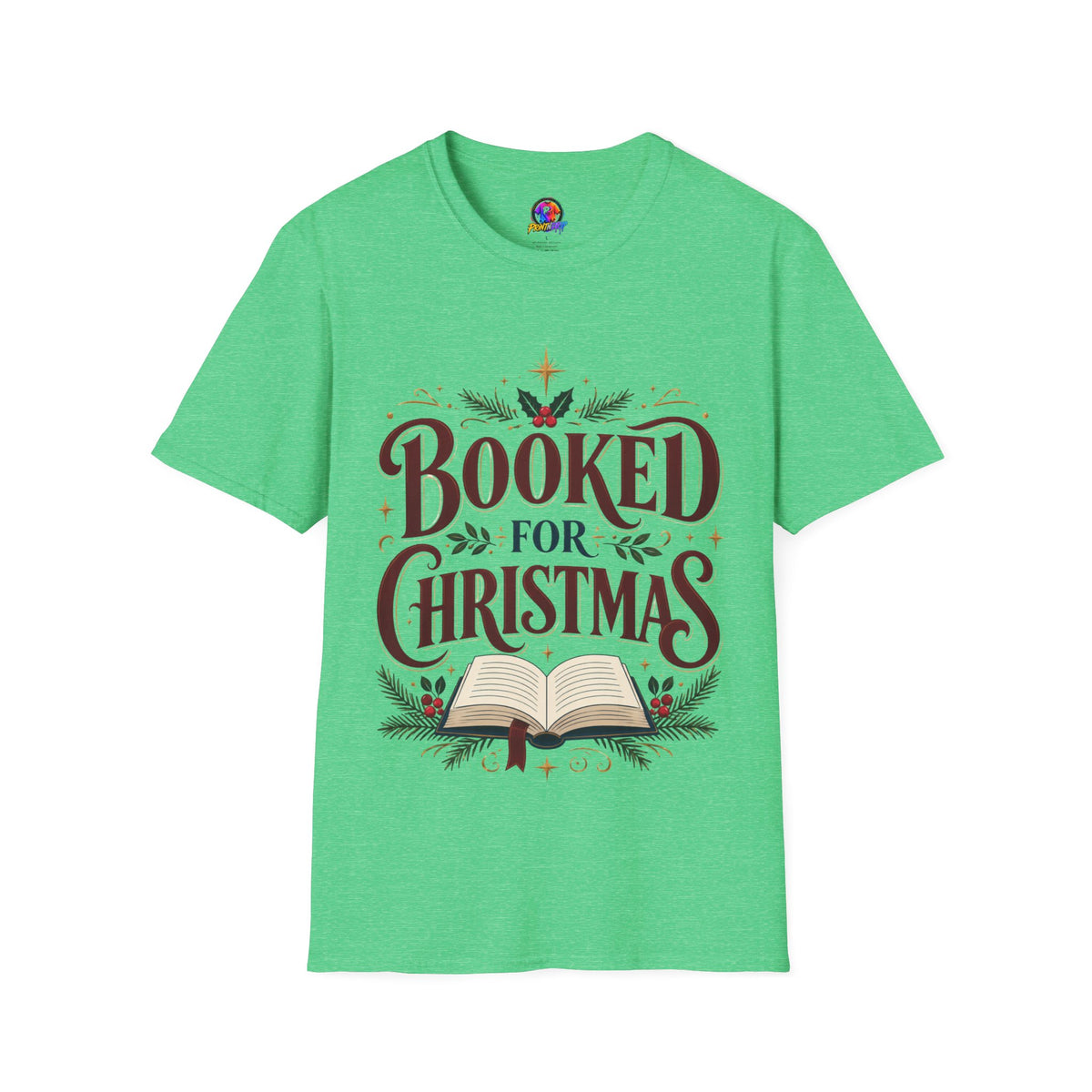 T-Shirt — "Booked for Christmas" Literary Holiday Tee