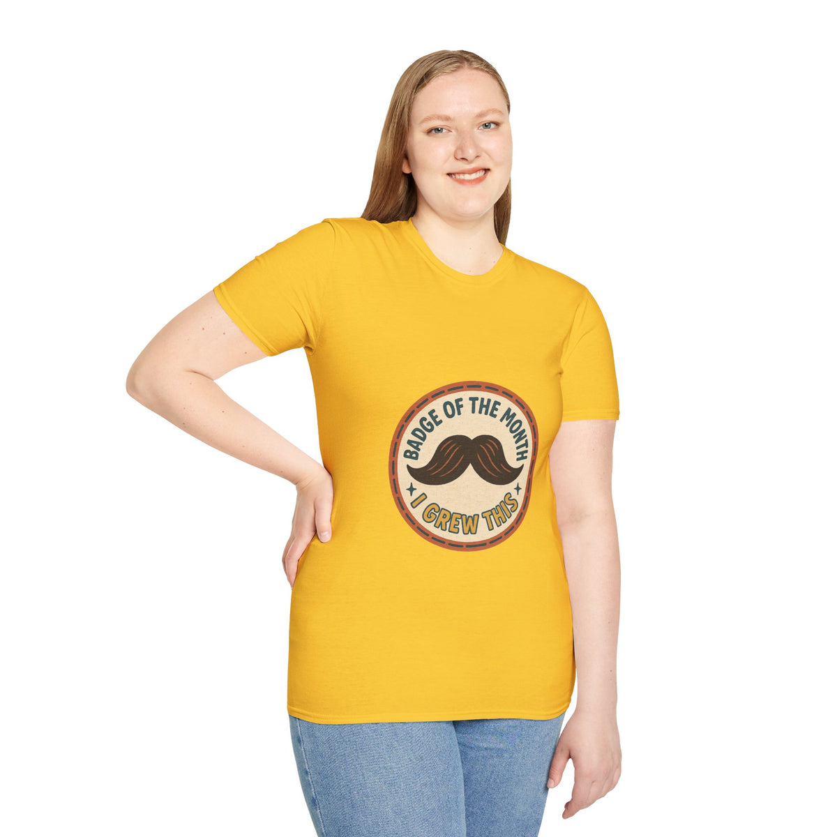 Mustache Dad T-Shirt - "King of the Mustache" Retro Badge Design - Trending Now - October 2026