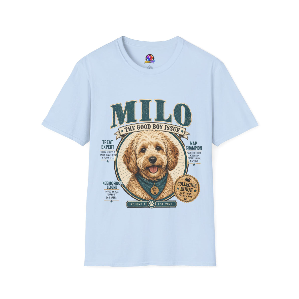 Milo 'The Good Boy Issue' T-Shirt — Cute Dog Portrait Tee