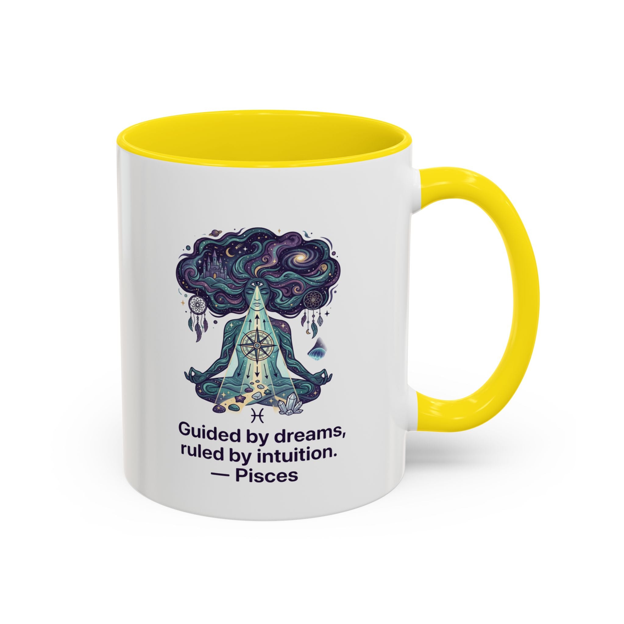 Pisces Zodiac Coffee Mug — "Guided by dreams, ruled by intuition" Accent Mug