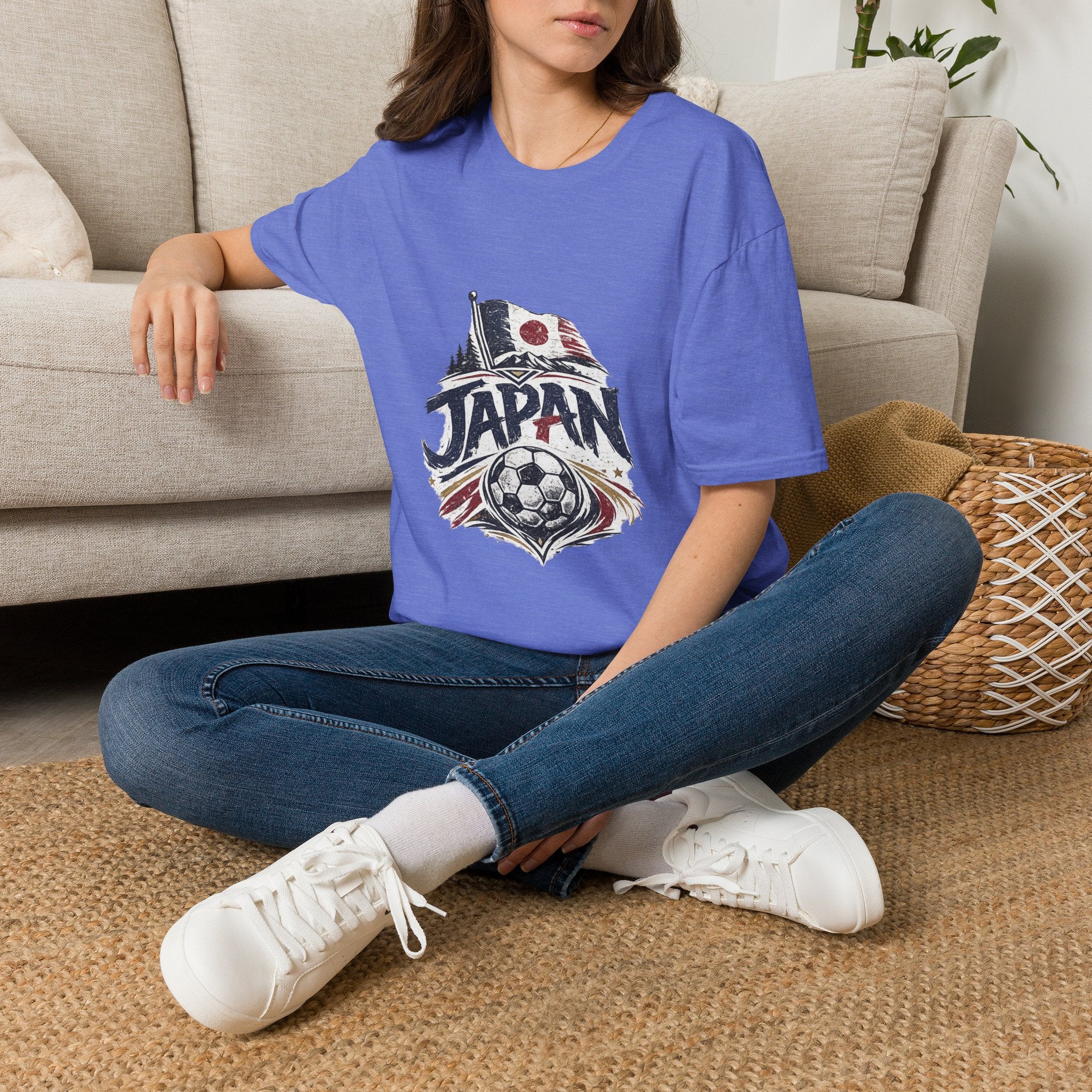 Japan Soccer T-Shirt – Vintage Flag & Crest Football Tee