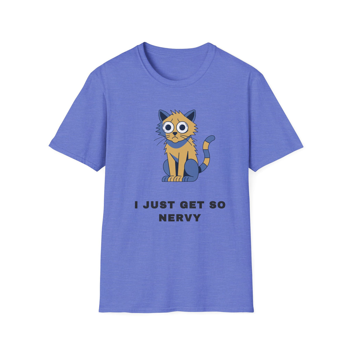 I Just Get So Nervy Cat T-Shirt — Cute Anxious Cat Graphic Tee - Trending Now - September 2026