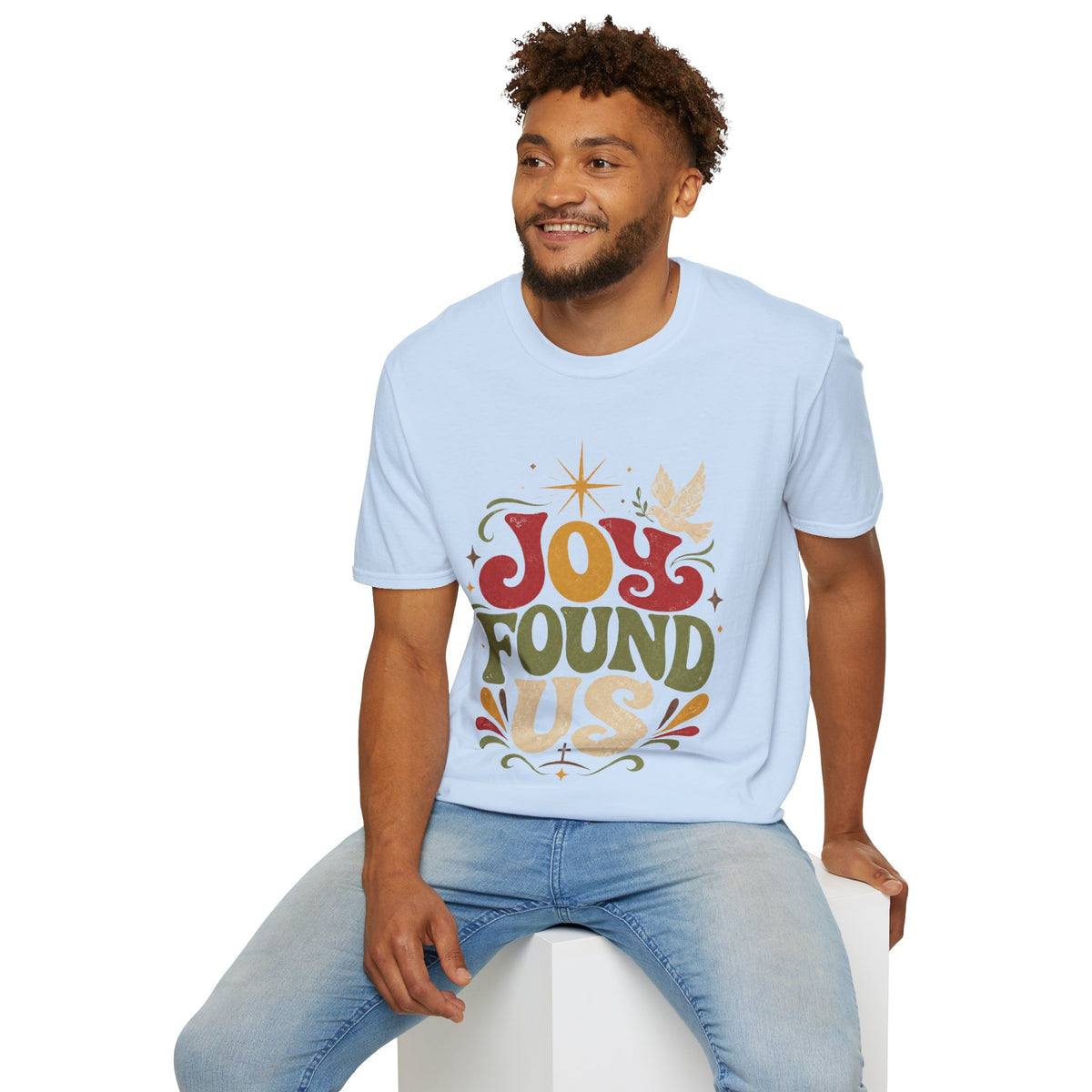 Joy Found Us T‑Shirt — Retro Christmas Holiday Graphic Tee
