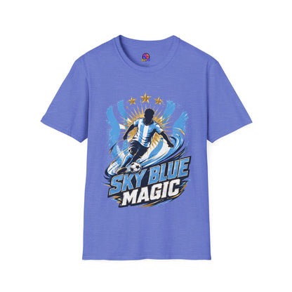 Argentina Sky Blue Magic Soccer T-Shirt — Argentinian Football Player Graphic Tee