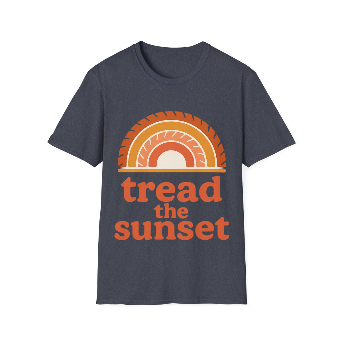 Tread The Sunset Boho Rainbow T-Shirt, Retro Wanderlust Hiking Outdoor Graphic Tee - Trending Now - September 2026
