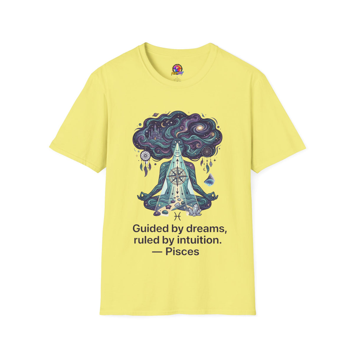 Pisces Zodiac Meditative Pisces T‑Shirt — 'Guided by dreams, ruled by intuition' Zodiac Tee