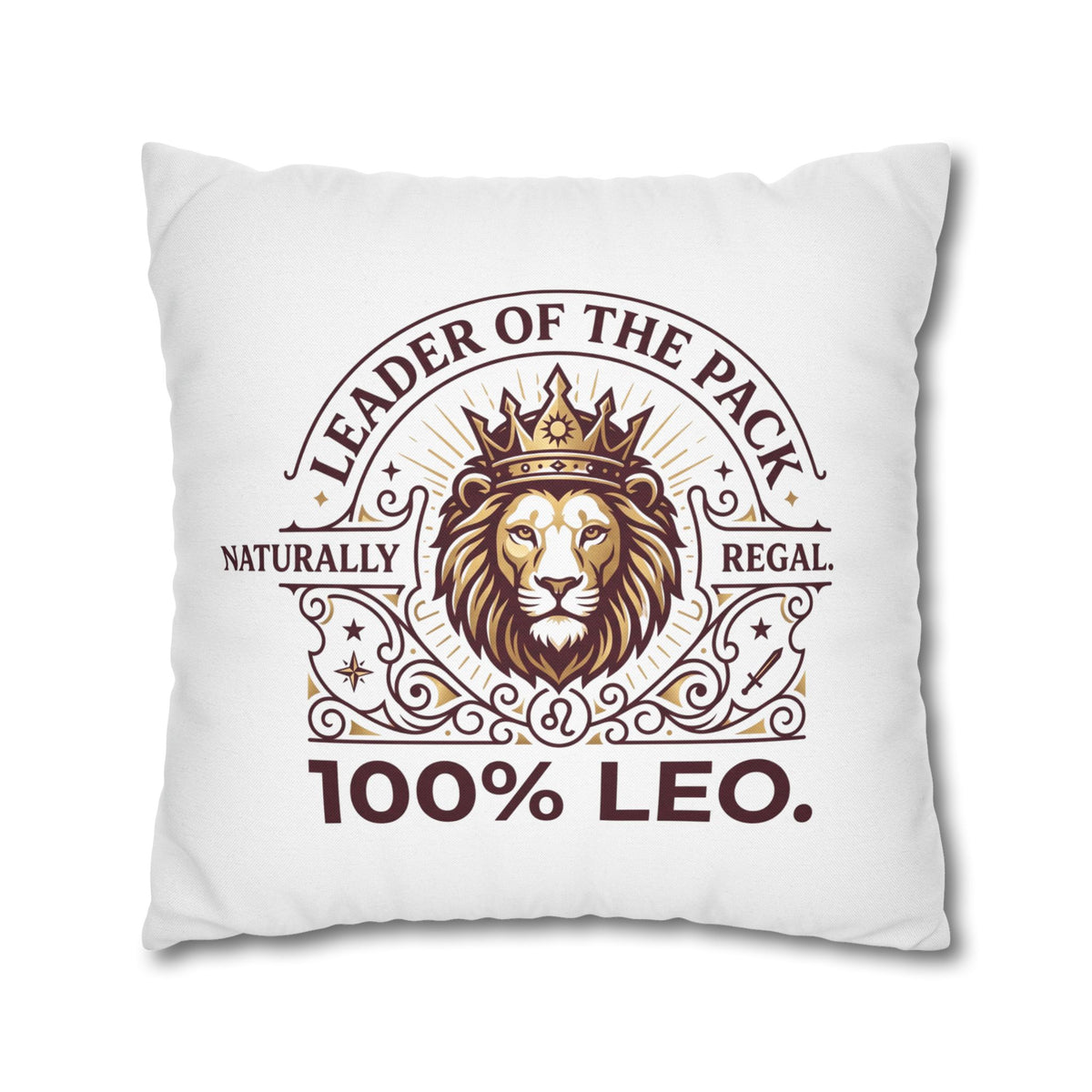 Leo Zodiac Leader Of The Pack Spun Polyester Square Pillowcase