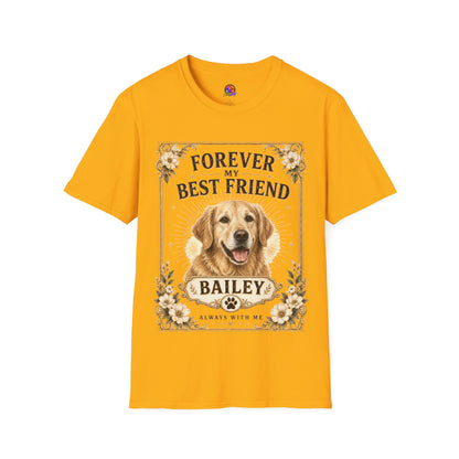 Forever My Best Friend Dog T-Shirt — Personalized Golden Retriever Tribute