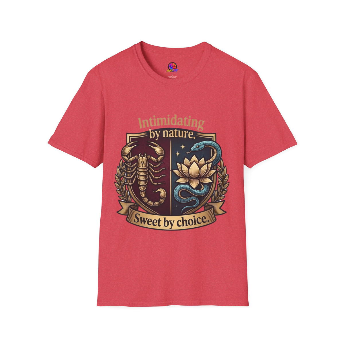 Intimidating by Nature T-Shirt — Scorpion & Snake Badge Design