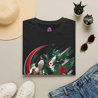 Algeria Football Fan Tee — "Green Desert Fire" Soccer Shirt