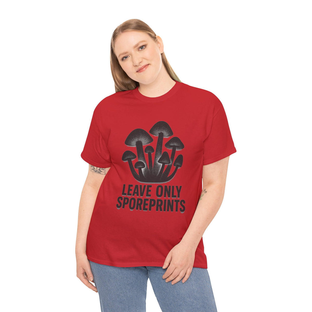 Mushroom Tee — "Leave Only Sporeprints" Eco Nature Graphic Shirt - Trending Now - August 2026
