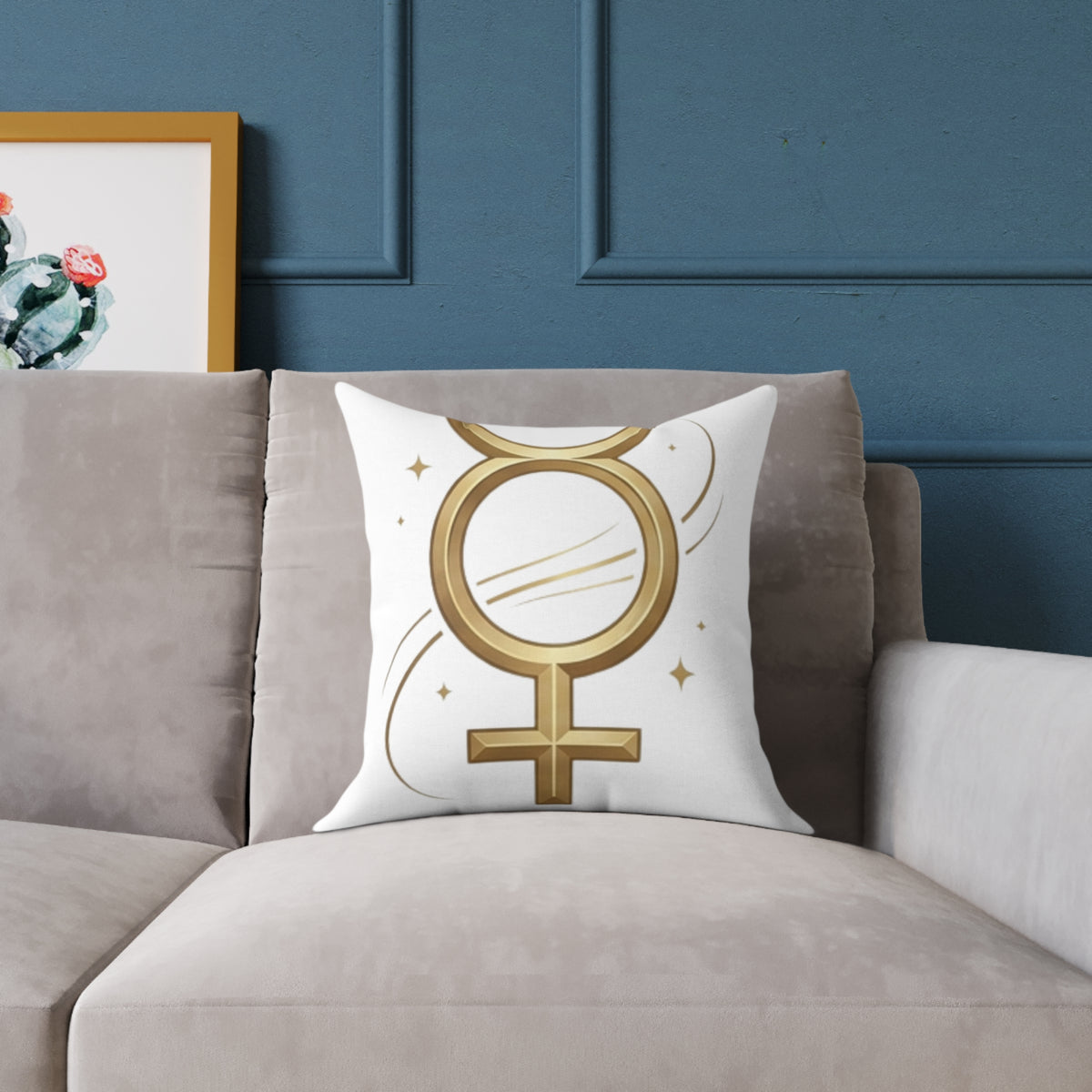 Astrological Virgo Zodiac Sign Square Poly Canvas Pillow