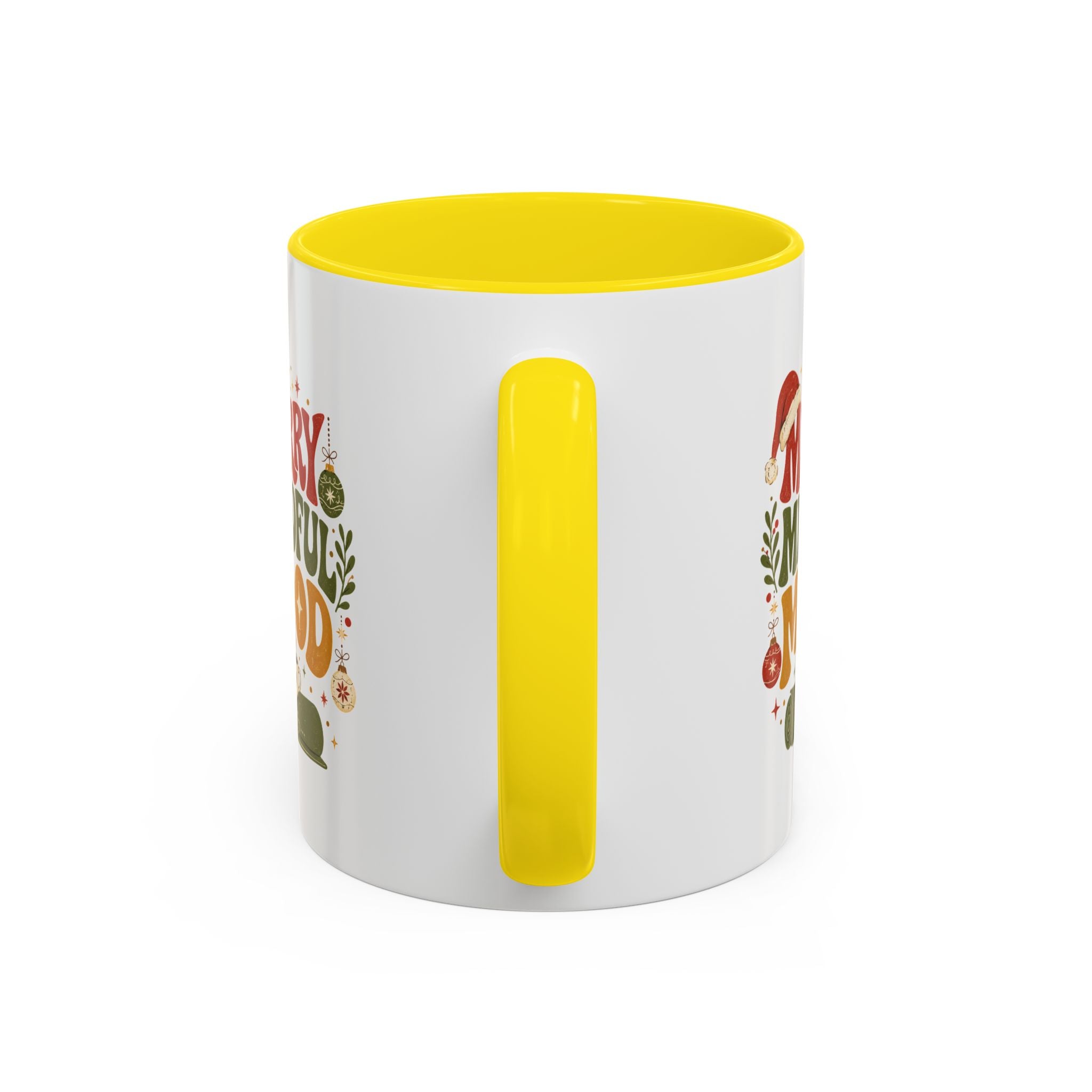 Modern Day Christmas Merry Mindful Mood Coffee Mug — Holiday Yoga & Relaxation Gift