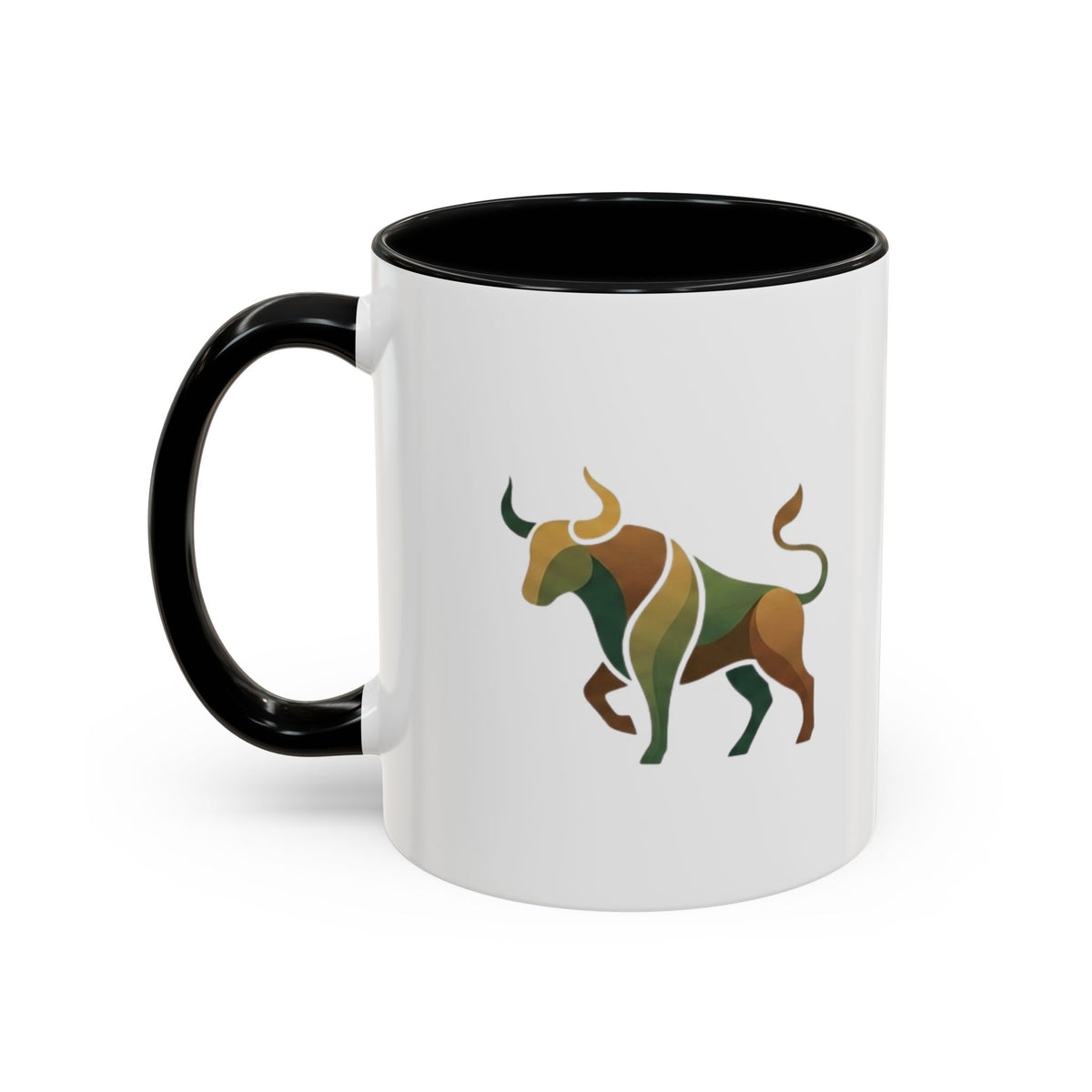 Taurus Geometric Bull Accent Coffee Mug — Taurus Zodiac Gift