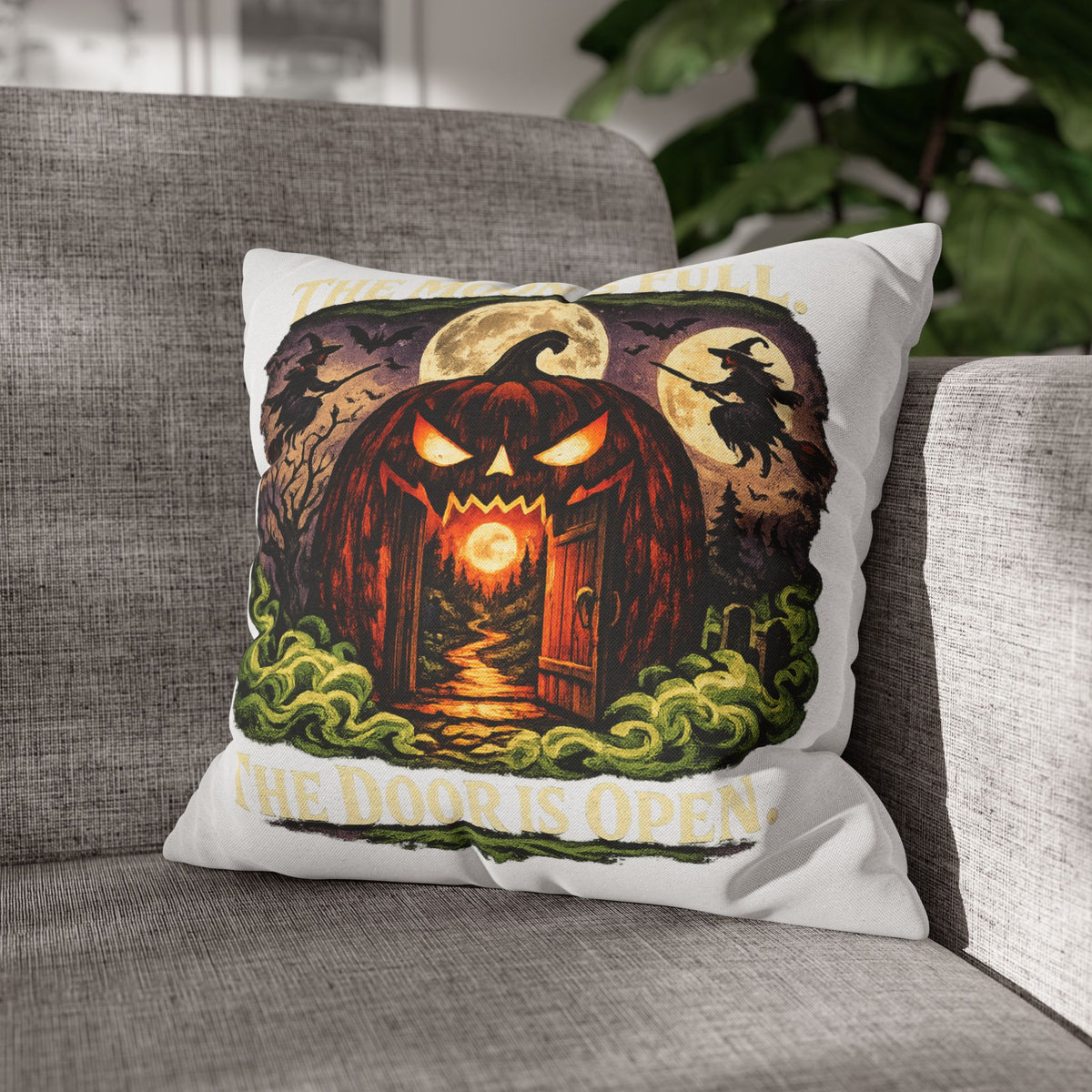 Halloween Pumpkin Door Decorative Pillowcase