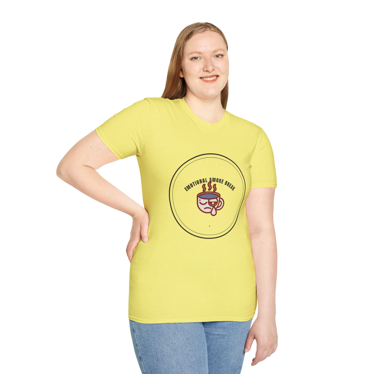 T-Shirt — "Emotional Smoke Break" Coffee Cup Graphic Tee - Trending Now - September 2026