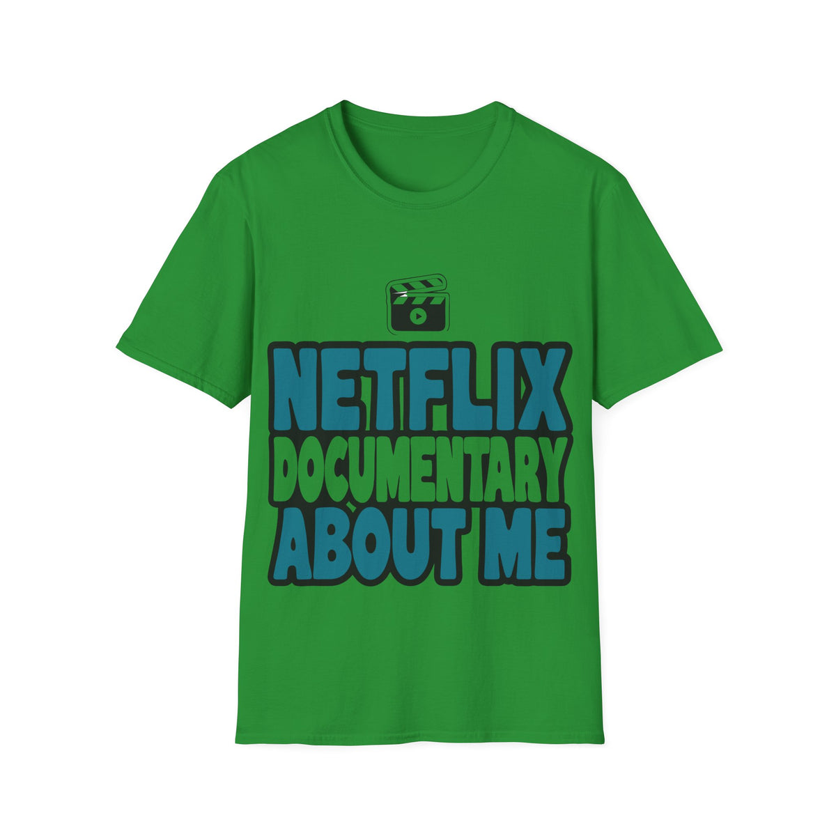 Netflix Documentary About Me Blue Block Bubble Font T-Shirt - Y2K Pop Culture Graphic Tee - Trending Now - September 2026