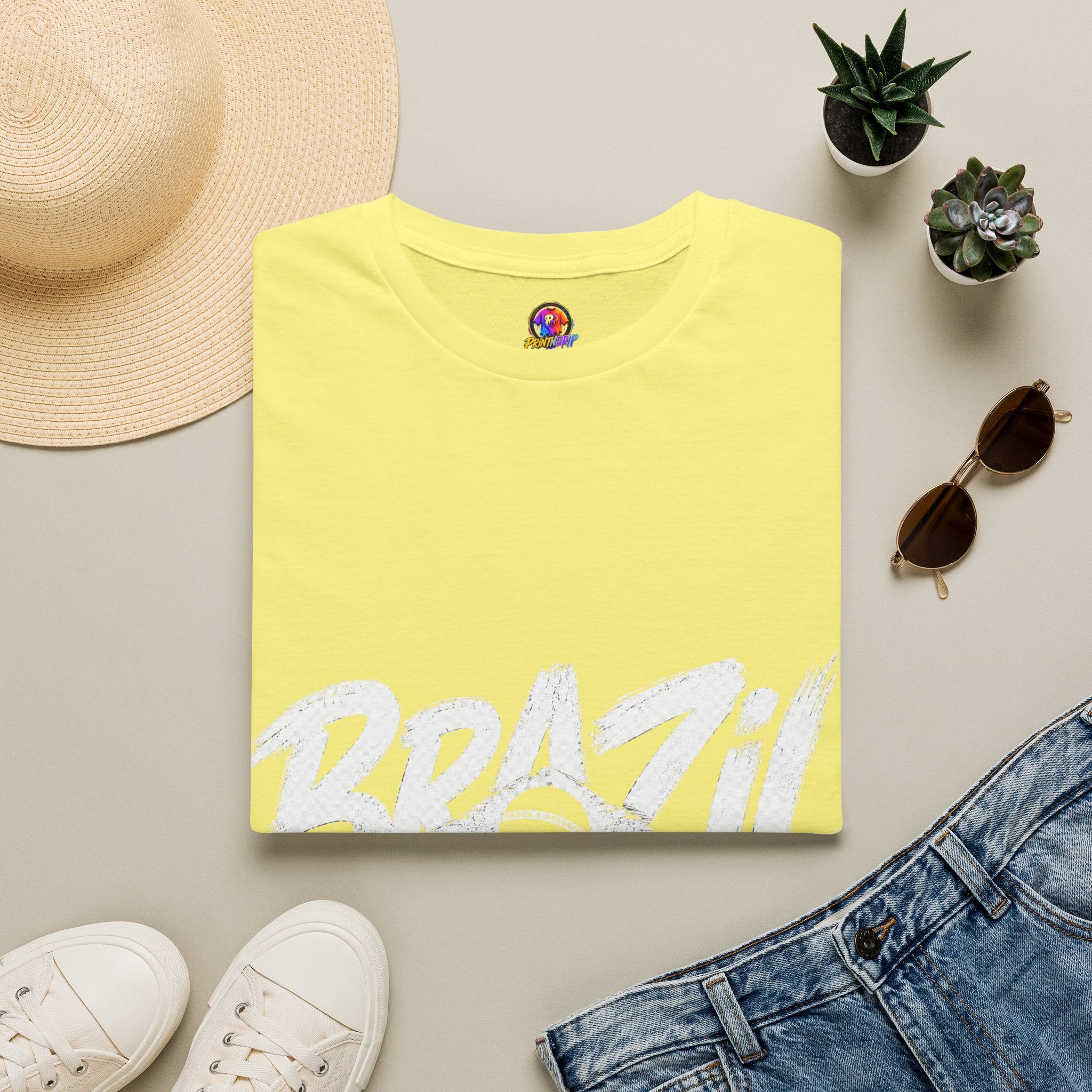 Brazil Minimal Marble Waves T-Shirt
